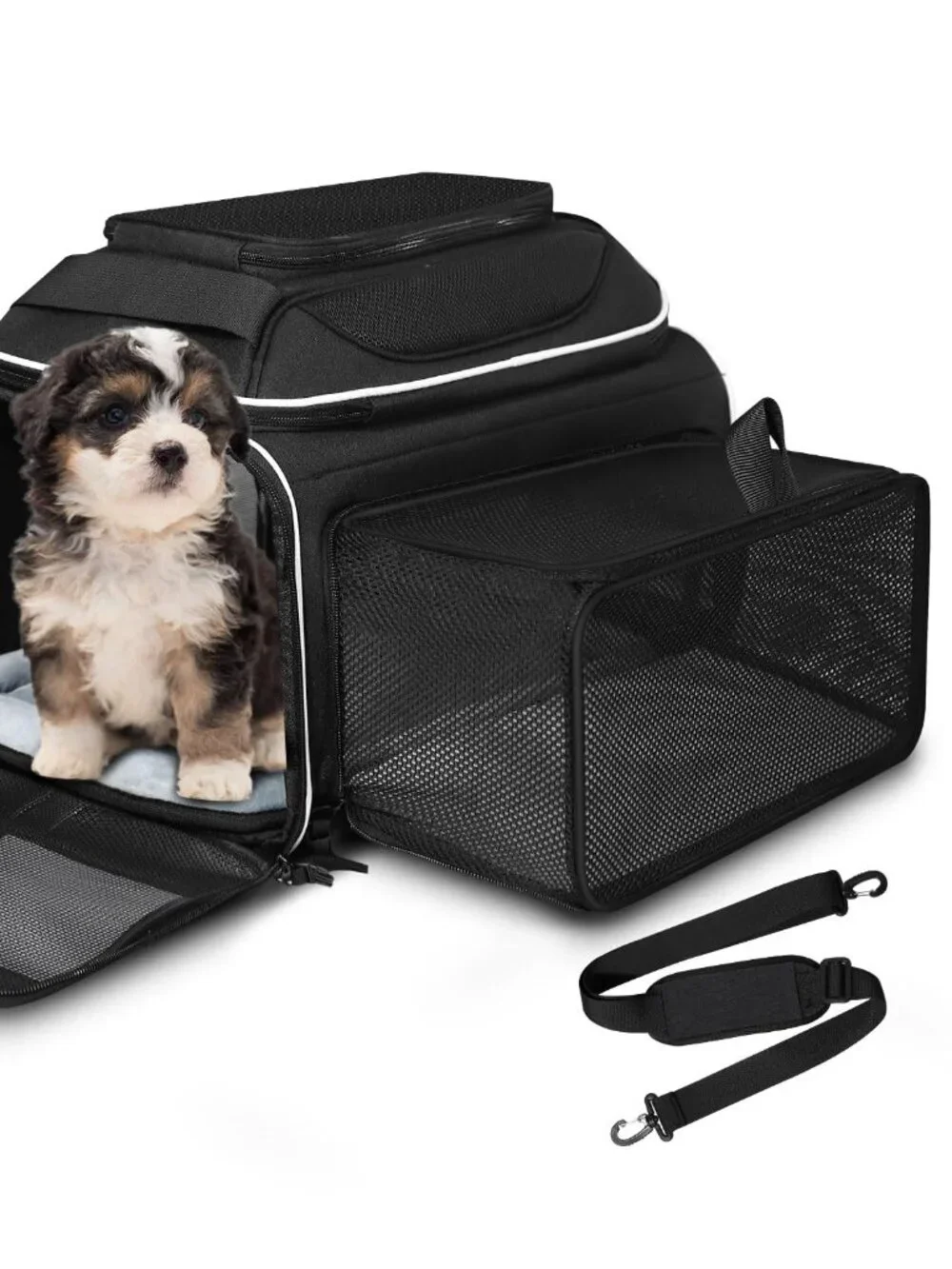 Petskd Top and Side Expandable Pet Carrier 18x11x11 Inches Small Cats/Dogs